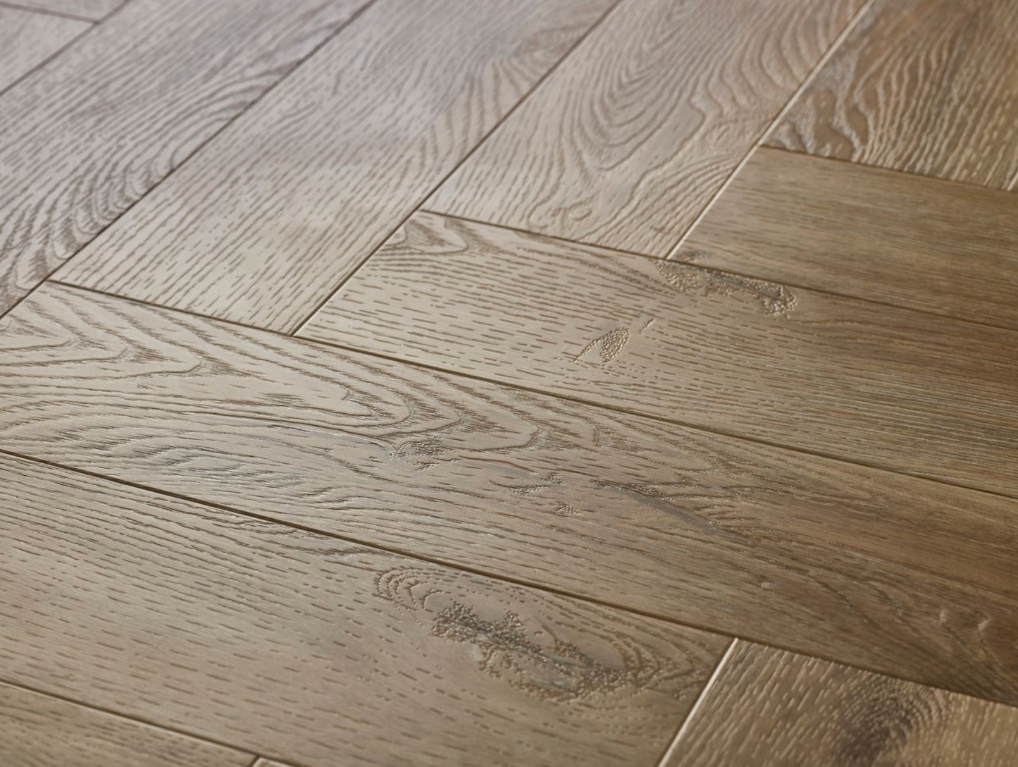 Textures 'Weathered Oak' Herringbone Stick Down LVT Flooring