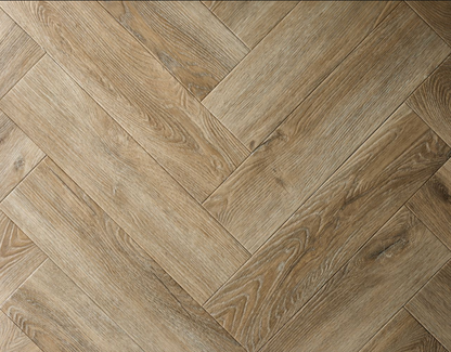 Textures 'Weathered Oak' Herringbone Stick Down LVT Flooring