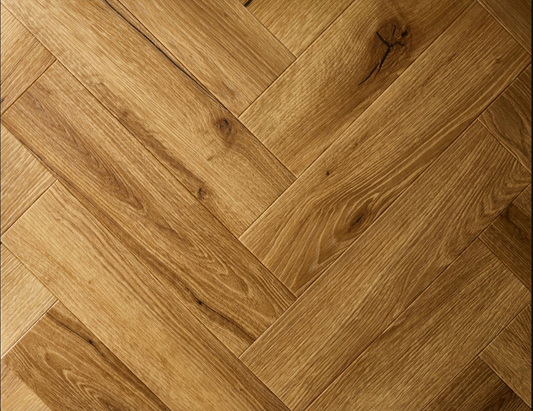 Textures 'Honey Oak' Herringbone Stick Down LVT Flooring