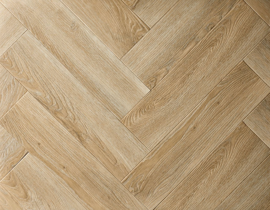 Textures 'Washed Oak' Herringbone Stick Down LVT Flooring